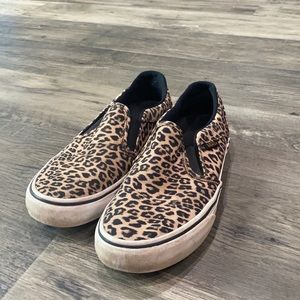 Cheetah print Van slip ons